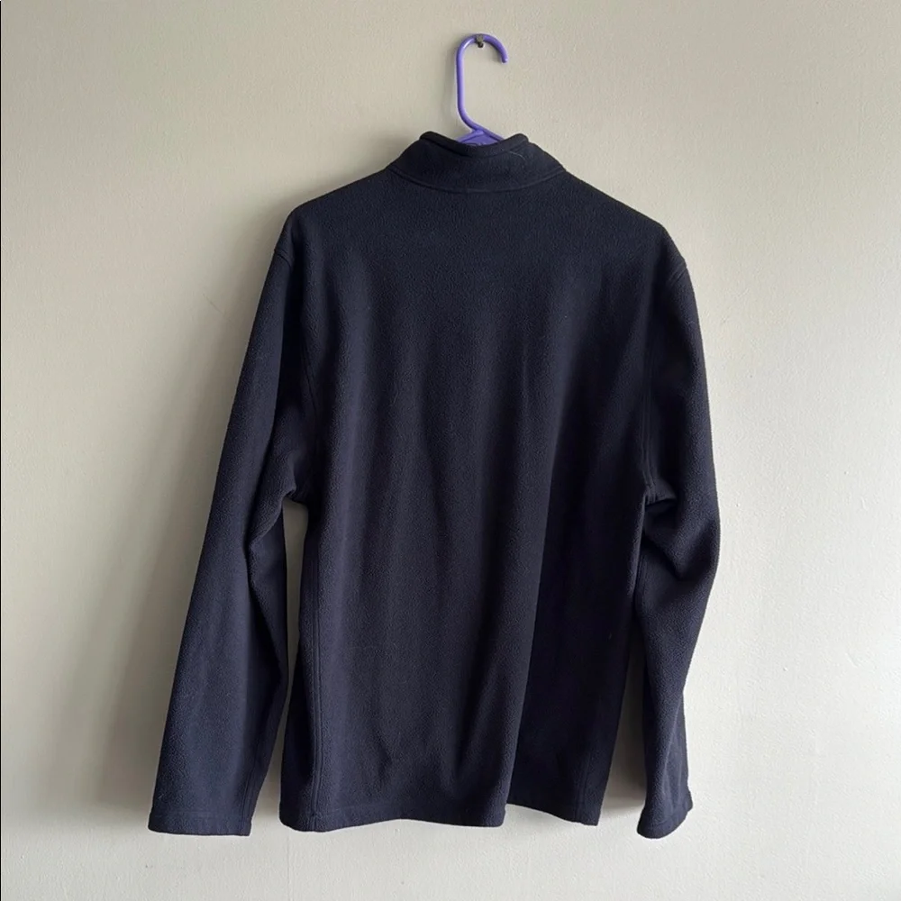The North Face Black and Green 1/4 Zip Up Fleece Pull Over Large